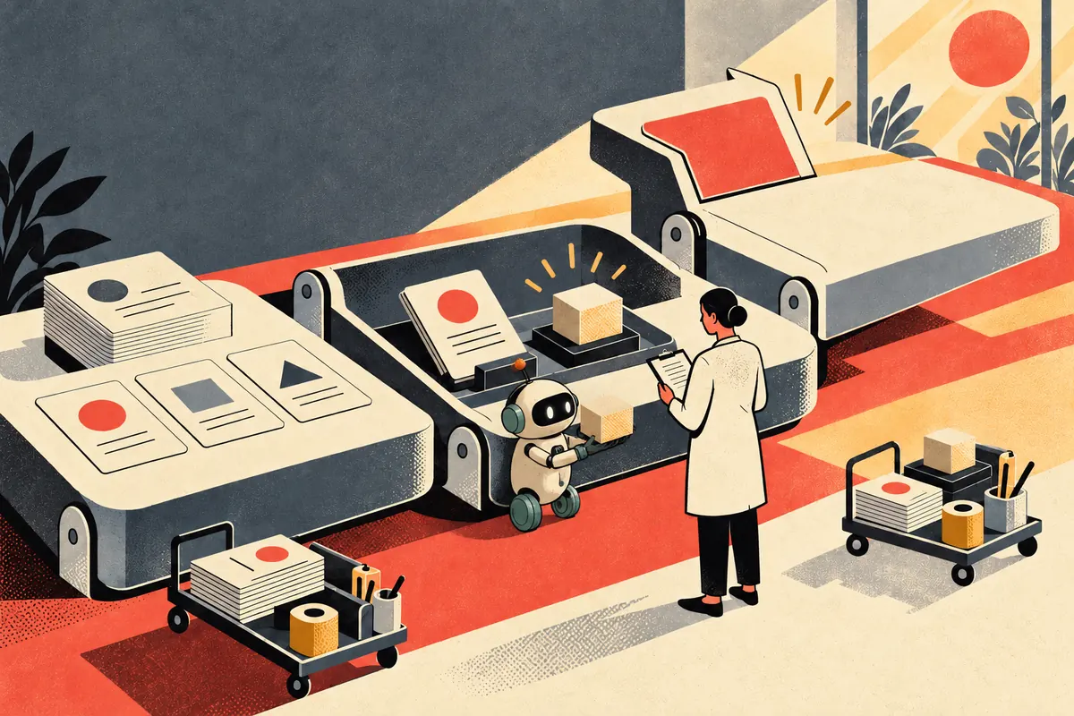 A person checks proof before a project advances to its next phase.