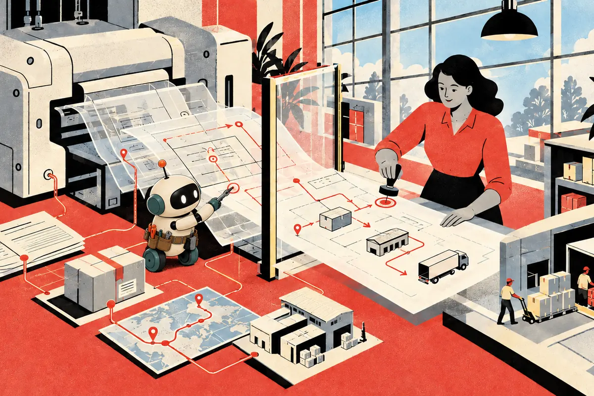 An agent drafts an operational plan for a human expert to review.