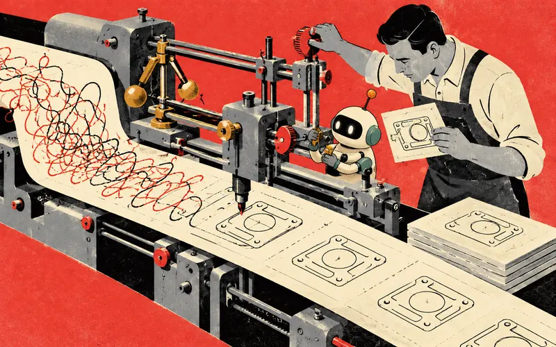 An engineer adjusts a governing apparatus that turns erratic marks into precise output.
